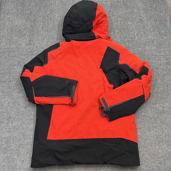 Spyder Jacket Mens XL Red Black GORE-TEX Primaloft Ski Snow Hooded Waterproof - Picture 5 of 13